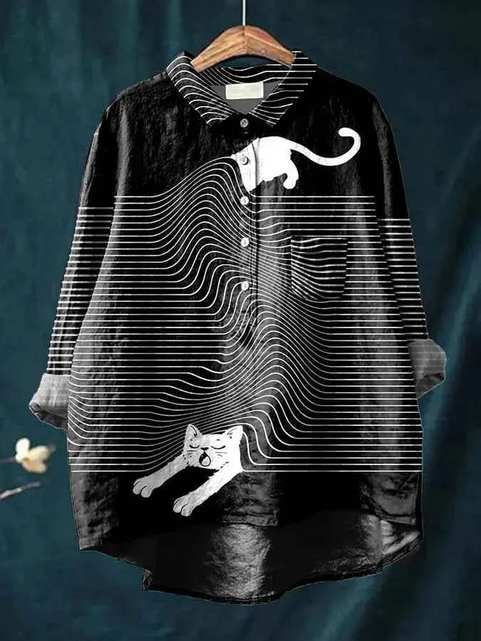 Madison - Playful Print Blouse (Plus Size Available)
