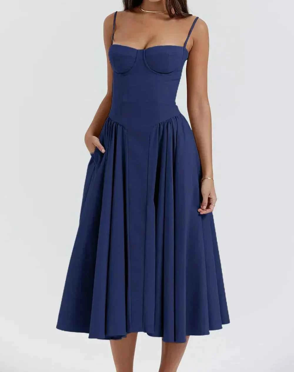 Isabel - Corset Midi Dress