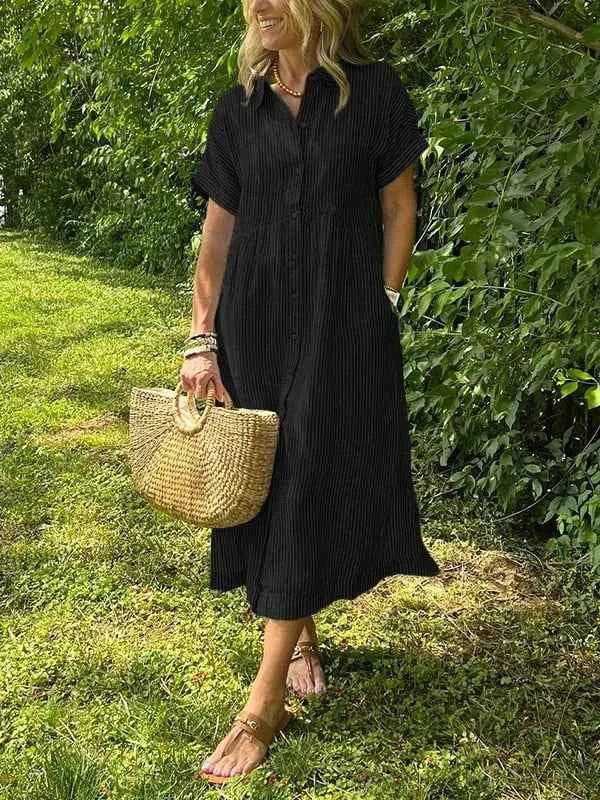 Clarissa | Striped Shirt Dress
