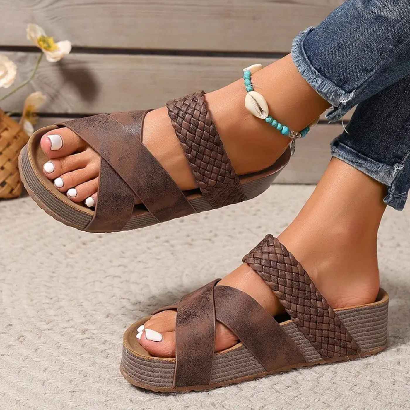 Abigail™ – Orthopedic Leather Strap Summer Sandals