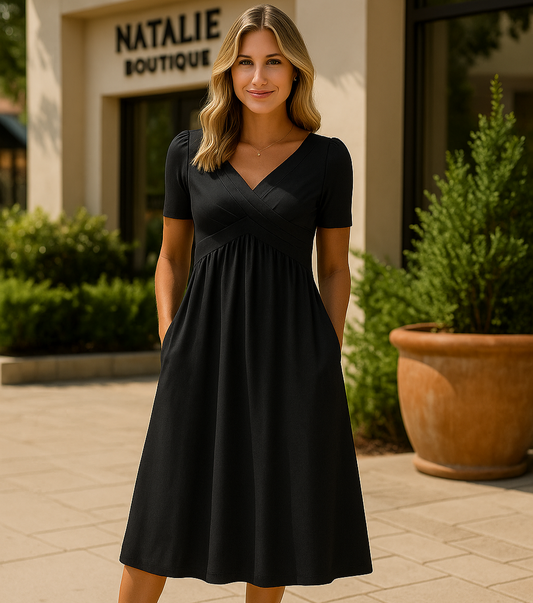 JAMAICA™ | ELEGANT TUMMY COVER MIDI DRESS