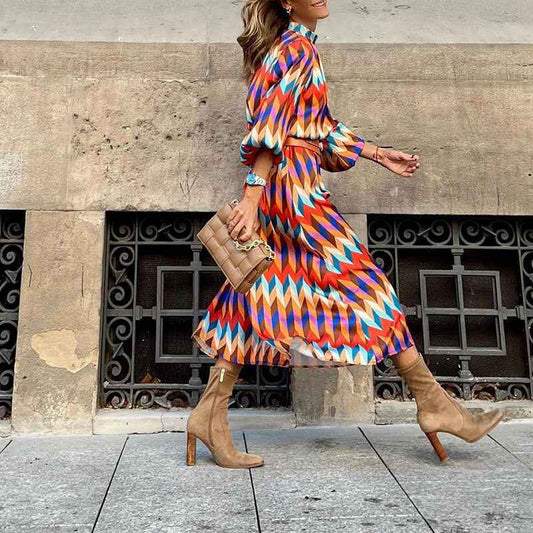 Chesca - Coloured Print Midi Dress