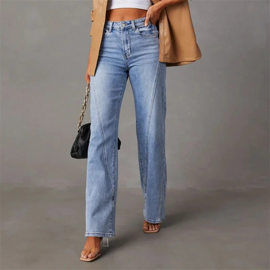 Zoe - Wide-Leg High-Waisted Denim Jeans
