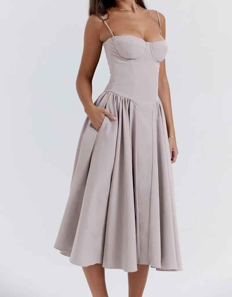 Isabel - Corset Midi Dress