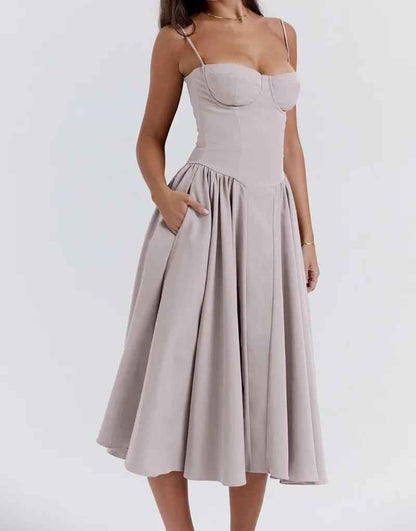 Isabel - Corset Midi Dress