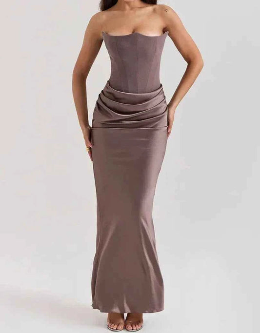 Vera - Strapless Elegant Maxi Dress