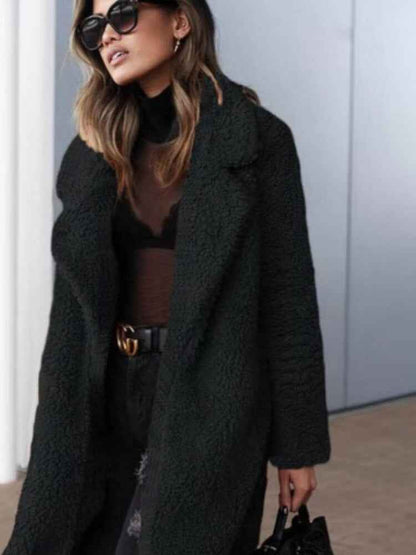 Cyril - Women's Long Fleece Teddy Coat