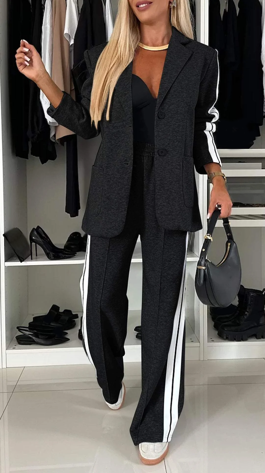 Daphne - Modern Luxe Striped Blazer and Pant Set