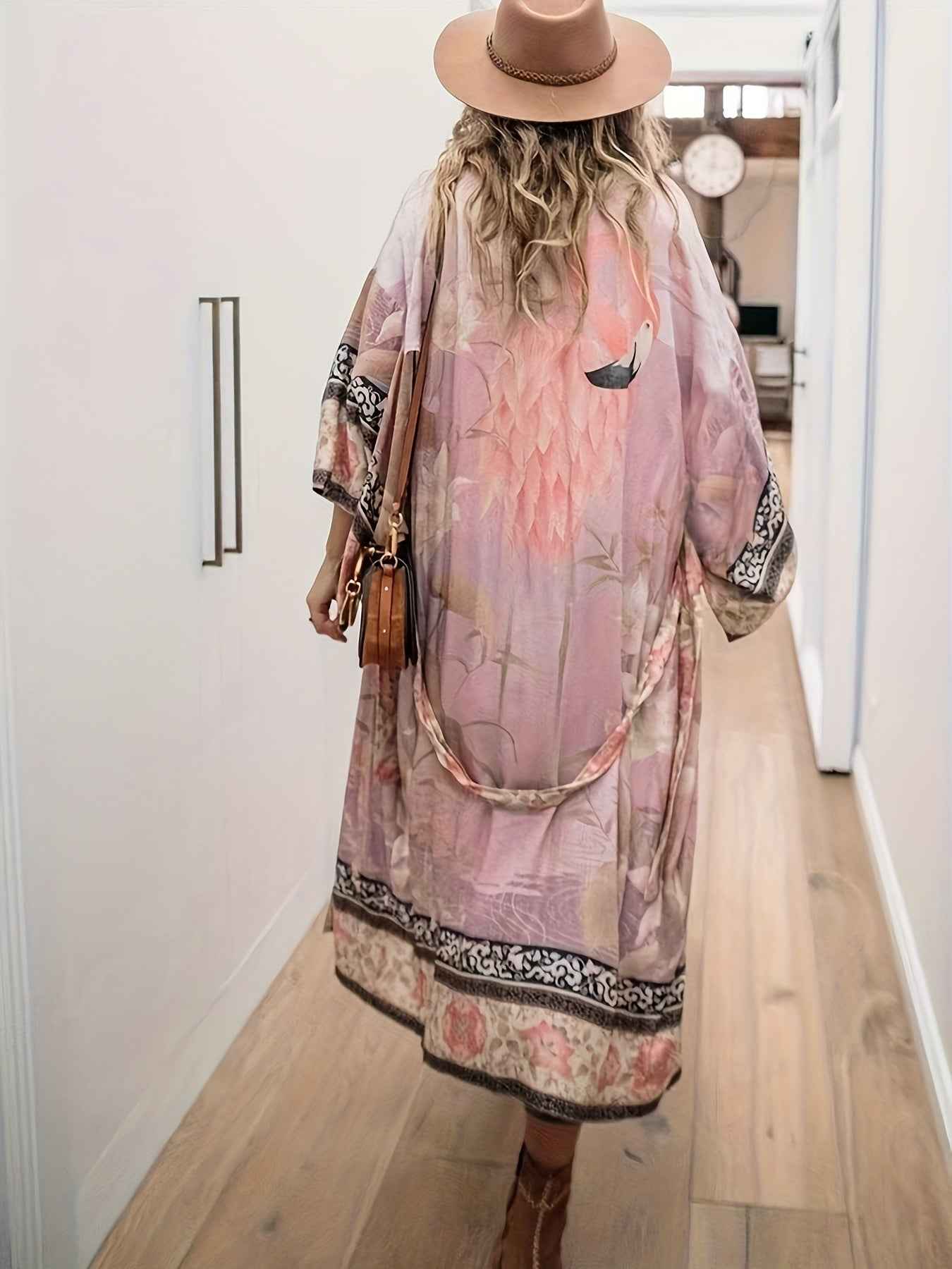Isa - Floral Print Kimono