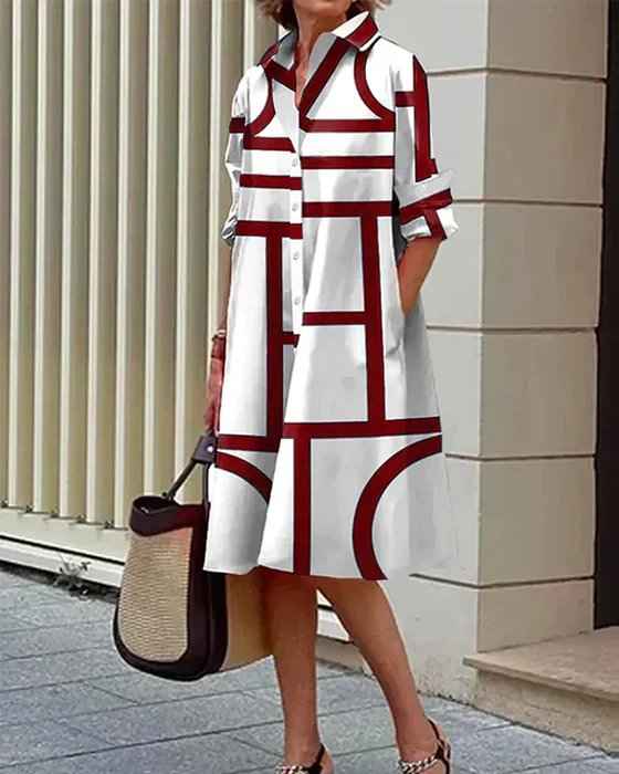 Isabella - Women Geometric Print Dress