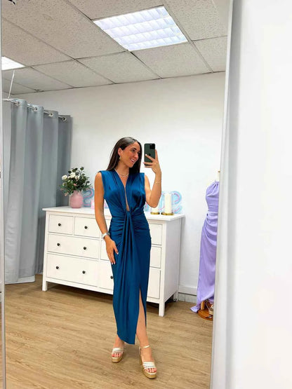 Paloma - Elegant Pleated Maxi Dress