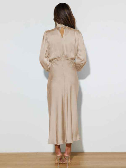 Jocelyn - High Neck Maxi Dress with Long Sleeves