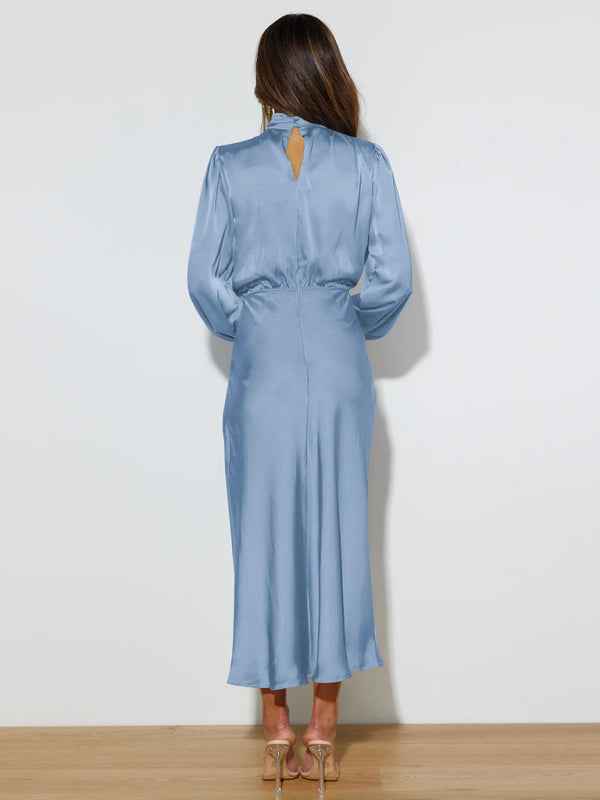 Jocelyn - High Neck Maxi Dress with Long Sleeves