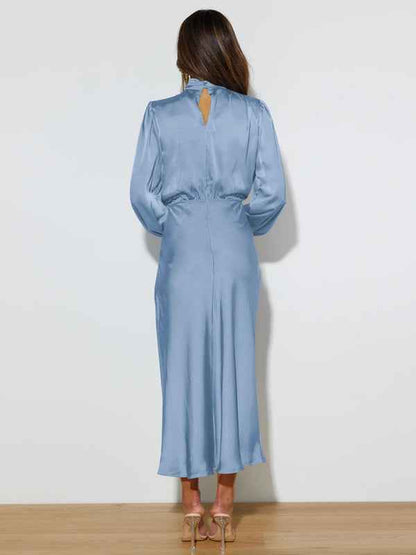 Jocelyn - High Neck Maxi Dress with Long Sleeves