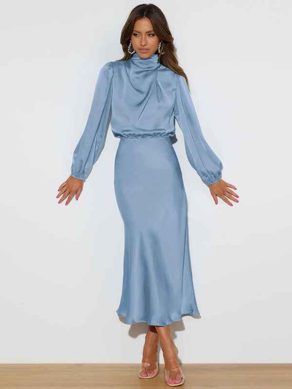 Jocelyn - High Neck Maxi Dress with Long Sleeves