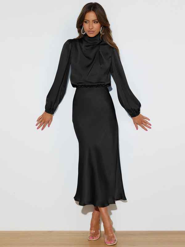 Jocelyn - High Neck Maxi Dress with Long Sleeves