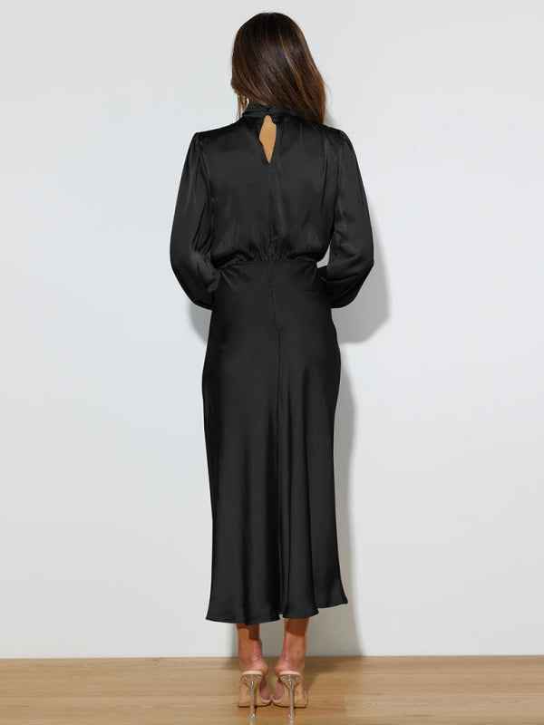 Jocelyn - High Neck Maxi Dress with Long Sleeves