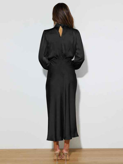 Jocelyn - High Neck Maxi Dress with Long Sleeves