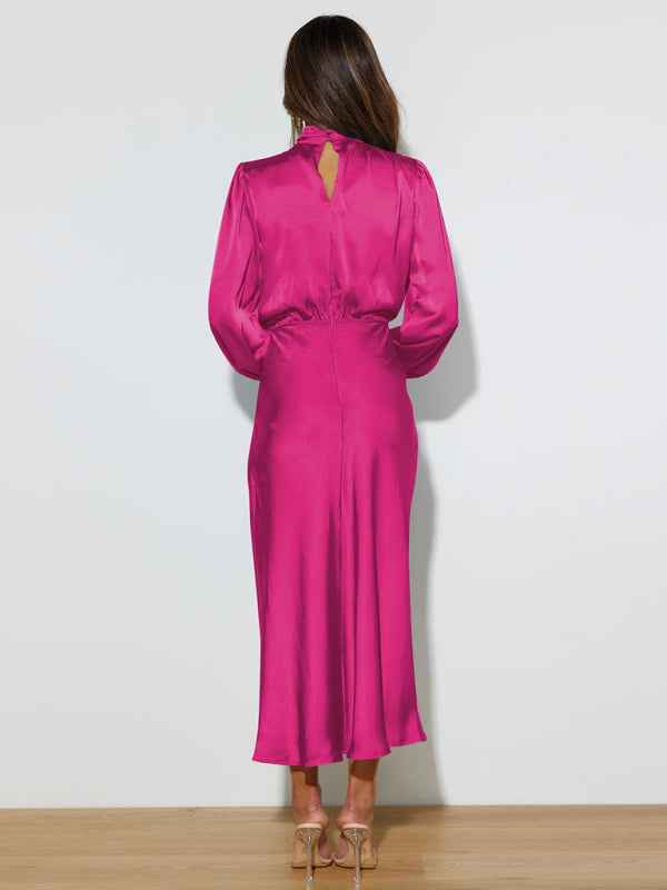 Jocelyn - High Neck Maxi Dress with Long Sleeves