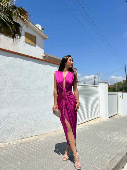 Paloma - Elegant Pleated Maxi Dress