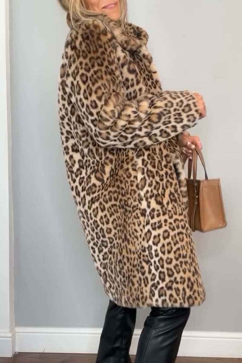 Cate - Luxe Leopard Coat