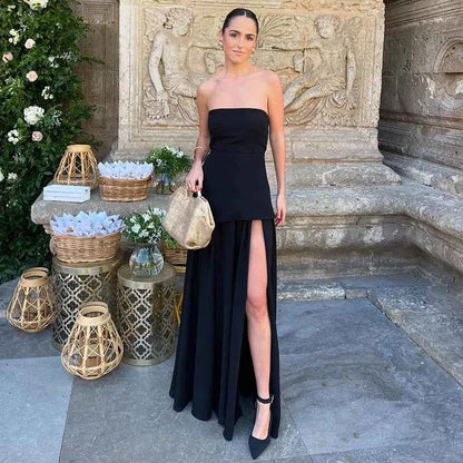 Karina - Women’s Asymmetrical Layered Maxi Dress