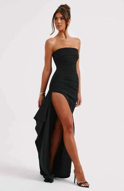 Scarlette - Twisted Maxi Dress Without Shoulders