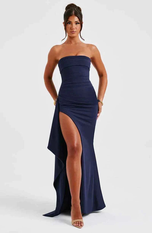 Scarlette - Twisted Maxi Dress Without Shoulders